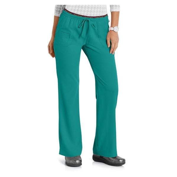 HeartSoul Scrub Pant 4 Pockets Small Teal Womens Ea