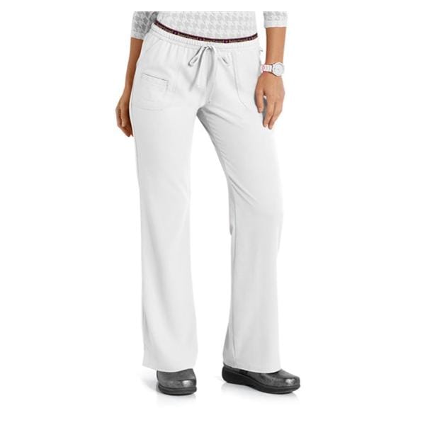 HeartSoul Scrub Pant Poly/Spndx 4 Pockets 3X Large White Womens Ea