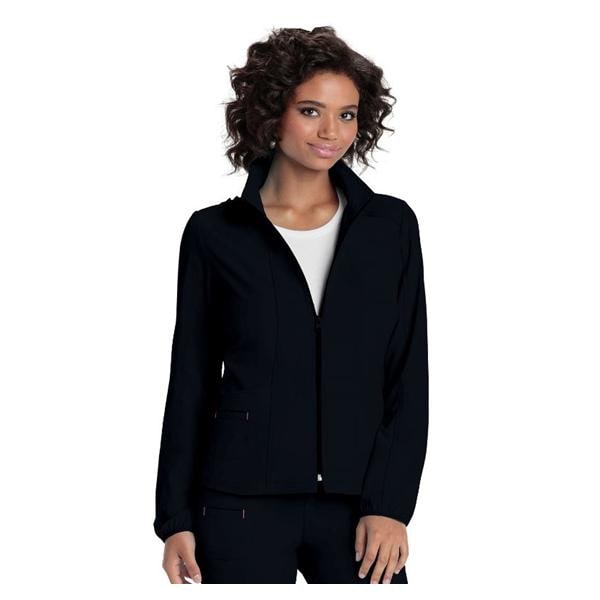 HeartSoul Warm-Up Jacket Long Set-In Sleeves Small Black Womens Ea