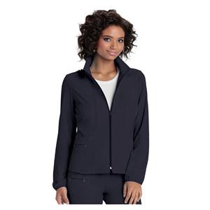 HeartSoul Warm-Up Jacket Long Set-In Sleeves Large Pewter Womens Ea