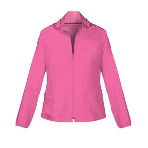 HeartSoul Warm-Up Jacket Poly/Spndx Fn Dobby StIn Lng Slv Medium Pnk Womens Ea