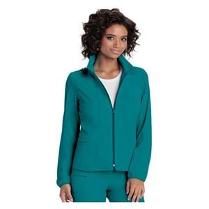 HeartSoul Warm-Up Jacket Poly/Spndx Fn Dbby StIn Lng Slv Medium Tl Womens Ea