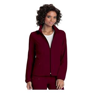 HeartSoul Warm-Up Jacket Poly/Spndx Fn Dobby StIn Lng Slv Small Wne Womens Ea