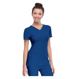 HeartSoul Scrub Shirt V-Neck 2X Large Royal Blue Womens Ea