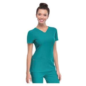 HeartSoul Scrub Shirt V-Neck Medium Teal Womens Ea