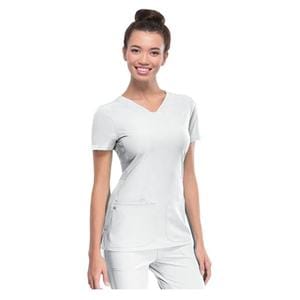 HeartSoul Scrub Shirt V-Neck Large White Womens Ea