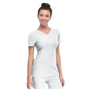 HeartSoul Scrub Shirt V-Neck X-Small White Womens Ea