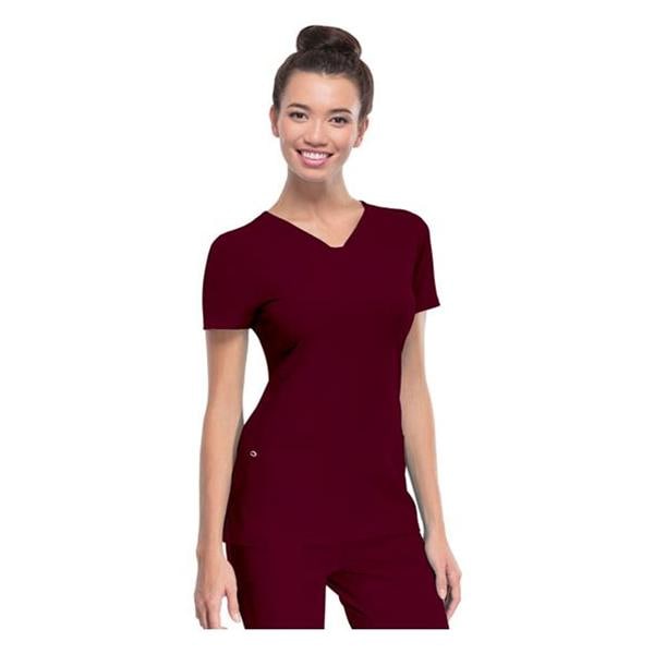 HeartSoul Scrub Shirt V-Neck 2X Large Wine Womens Ea