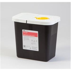 SharpSafety RCRA Hazardous Waste Container 2gal Black 10-3/8x10x7" Ld PP Ea