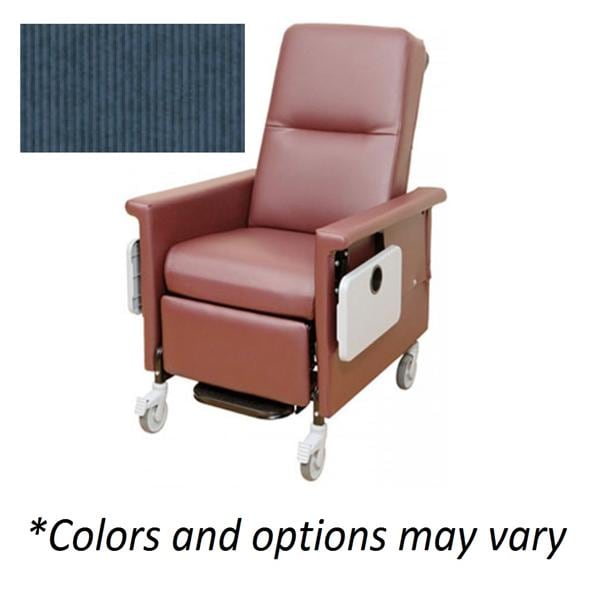 54 Series Transport Recliner Vinyl 300lb Capacity Bonnie Blue Ea