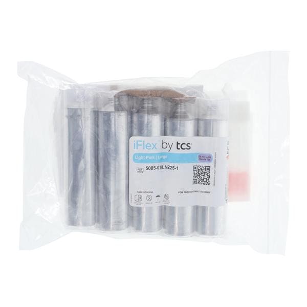 iFlex by TCS Polyolefin Thermoplastic Flexible Lt Pnk Lrg 25mm Nzzl Crtrdg 5/Pk