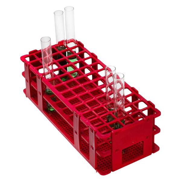 No-Wire Test Tube Rack 13-16mm 60 Place Red Ea