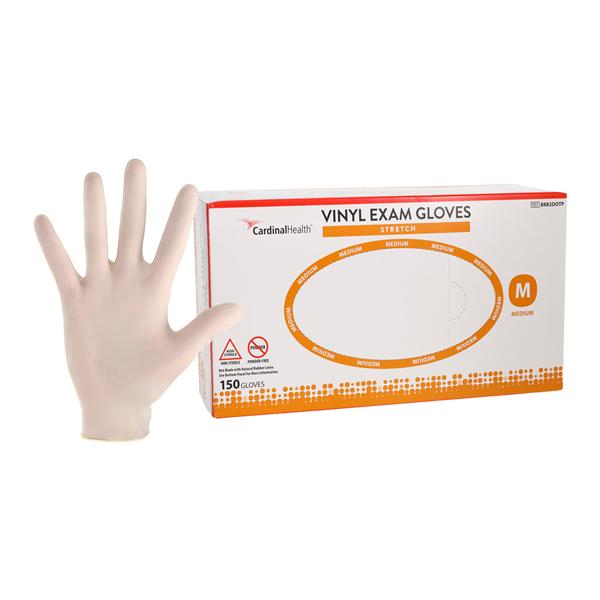 Esteem Stretchy Synthetic Vinyl Formulation Exam Gloves Medium Cream Non-Sterile