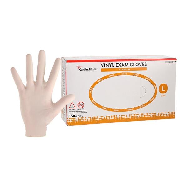 Esteem Stretchy Synthetic Vinyl Formulation Exam Gloves Large Cream Non-Sterile