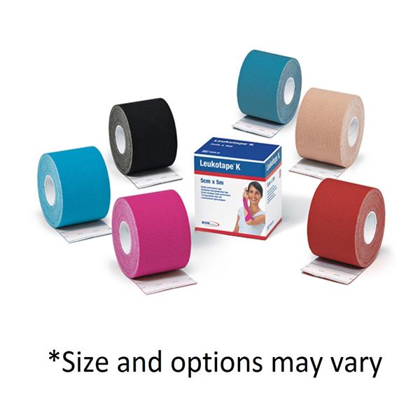 Leukotape K Athletic Tape Rayon 1X5.4yds Red 5/Pk