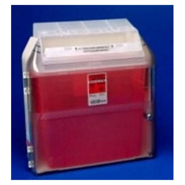 NOVA+ Sharps Container 8gal Red 10.5x15.5x17.25" Adjustable Hinge Lid Plastic Ea