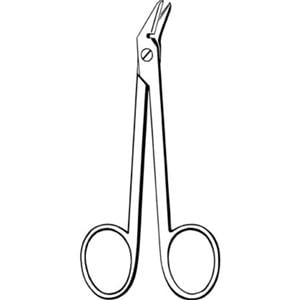 Econo Wire Cutting Scissors Angled Stainless Steel Non-Sterile Reusable Ea