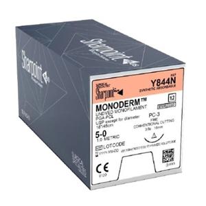 Monoderm Suture 5-0 18" Glycolide Monofilament DSCM16 Undyed 12/Bx