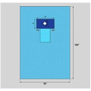 76x126" Sterile Surgical Drape 5x5" Diamond Fenestrated