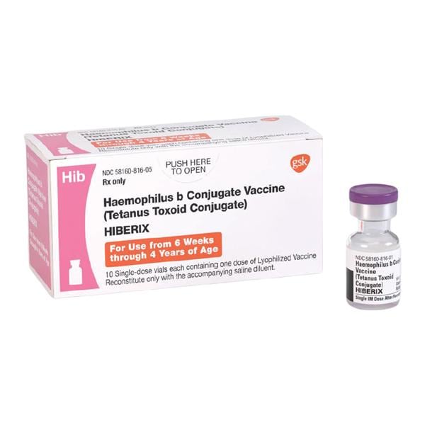 Hiberix Haemophilus B Injectable 0.5mL SDV 10/Pk