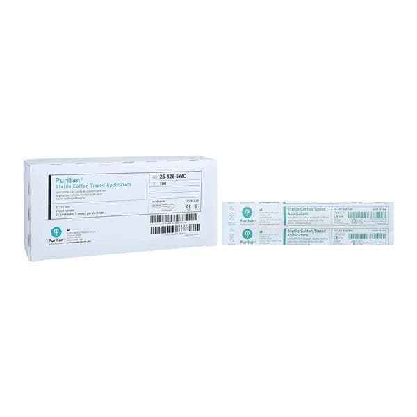 Cotton Swabs Applicator 6 in Sterile 1000/Ca