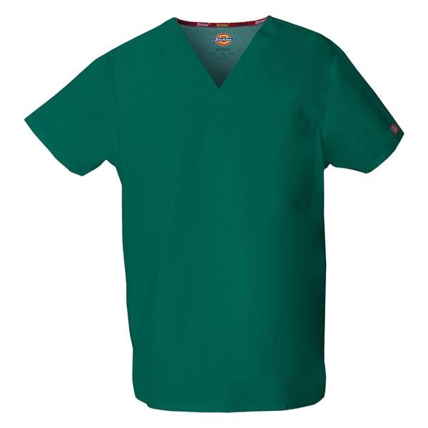 Dickies Scrub Shirt Short Sleeves 2X Large Hunter Green Ea