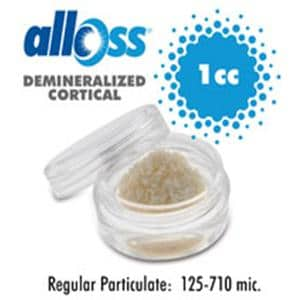 alloOss Dmnrlzd Bn Grft Cortical Particulate Cllgn 125-710 Microns 1.0 cc Ea