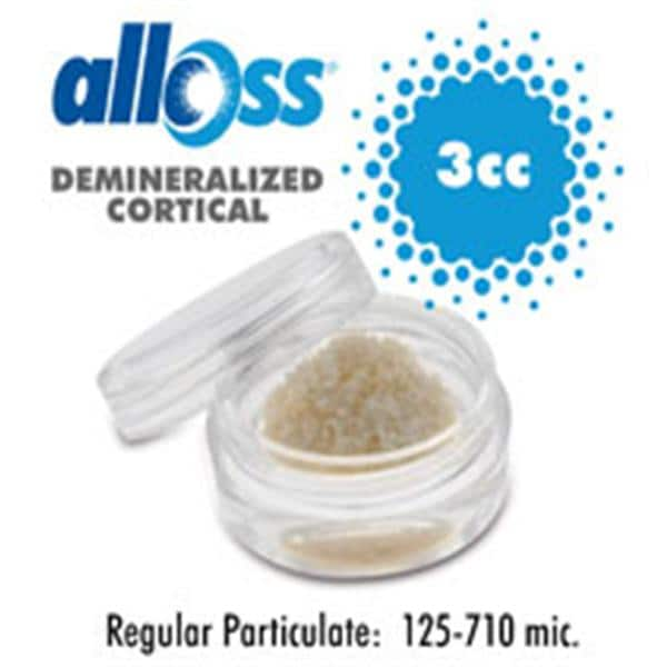 alloOss Dmnrlzd Bn Grft Cortical Particulate Allograft Bn 125-710 Mcrns 3.0cc Ea