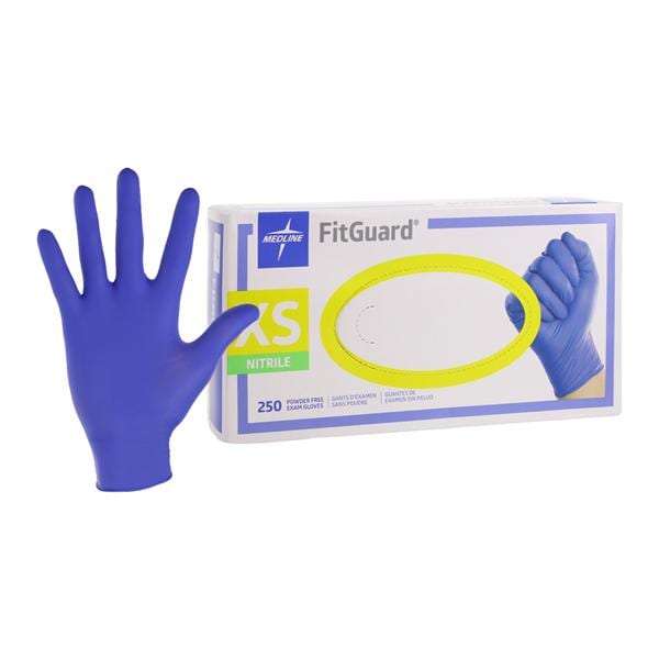 FitGuard Nitrile Exam Gloves X-Small Blue Non-Sterile