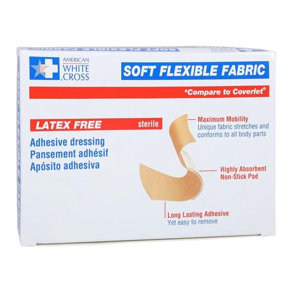 Softflex Adhesive Bandage Fabric 1x3" Tan Sterile 100/Bx