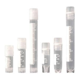 Cryogenic Vial HDPE 5mL Screw Cap 50/Pk