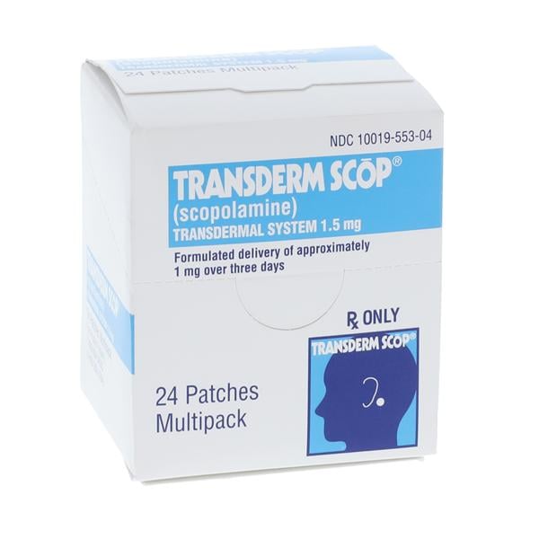 Transderm Scop Transdermal System 1mg/3 Days Carton 24/Pk