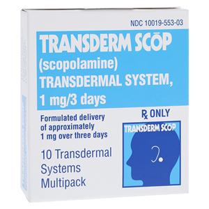 Transderm Scop Transdermal System 1mg/3 Days Carton 10/Pk