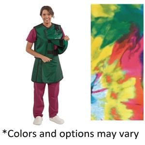 Lead X-Ray Apron Small Adult Tie-Dye With Collar Ea