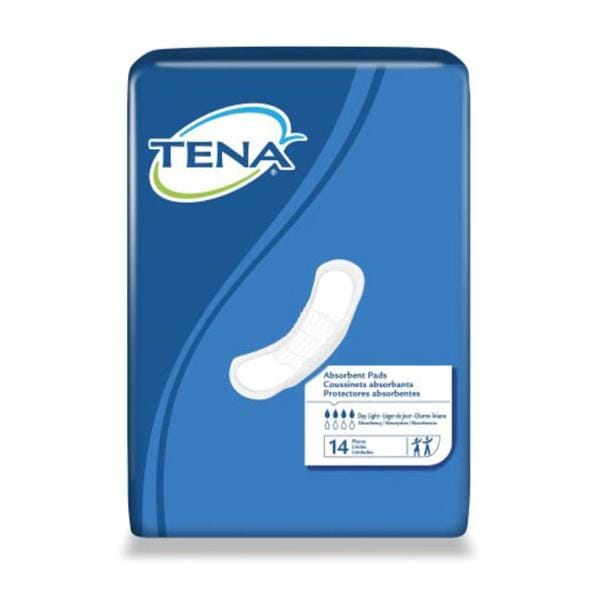 Tena Light Day Incontinence Pad Unisex 14" Light White 6x14/Ca