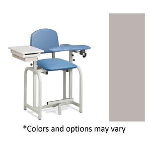 Lab X Series Blood Drawing Chair Gray Powder Coated 400lb Capacity Ea