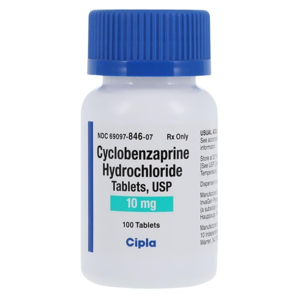 Cyclobenzaprine HCl Tablets 10mg Bottle 100/Bt
