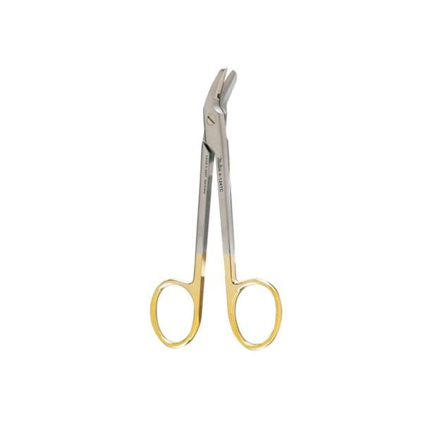 Wire Cutting Scissors Angled To Side 4-3/4" Stainless Steel Reusable Ea