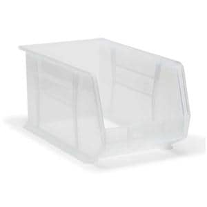 Organizer Bin Semi-Clear Heavy Duty Polymer With Label Slot 11x18x10" Ea