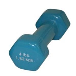 CanDo Weight Dumbbell 4lb Cast Iron/Vinyl Coated Light Blue