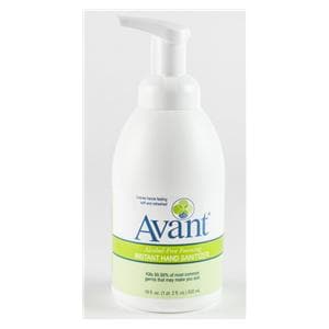 Avant Foam Sanitizer 18 oz Pump Bottle Unscented 6/Ca