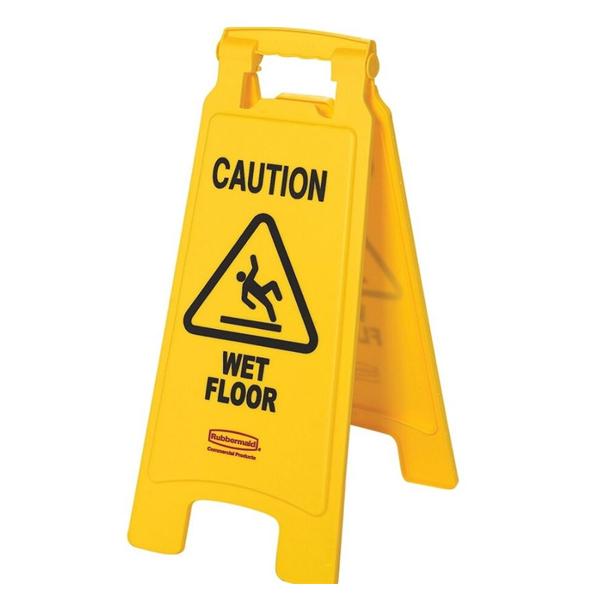 Sign Caution Wet Floor 25x11" Yellow Ea Ea