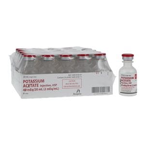 Potassium Acetate Injection 40mEq SDV 20mL 25/Package