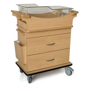 Maternity Bassinet Wood With Two Drawers Ea