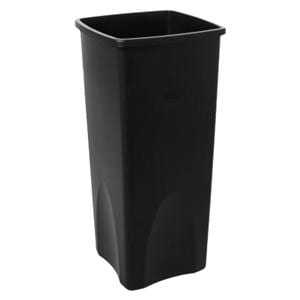 Receptacle Waste w/o Lid 23 Gal Black 3/Ca