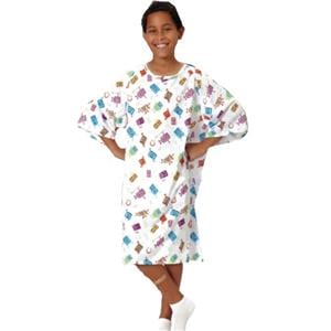 Patient Gown Pediatric Small White Ea