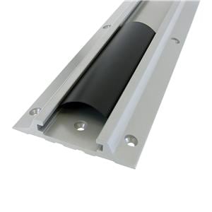 Wall Track Aluminum Silver With Channel Cover Ea