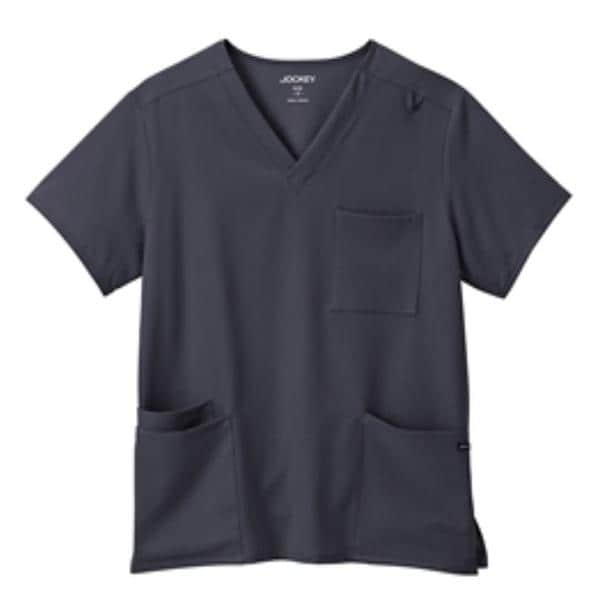 Scrub Top 4 Pockets Large Charcoal Unisex Ea