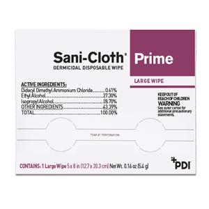 Sani-Cloth Prime Germicidal Wipes Large Box 50/Pk