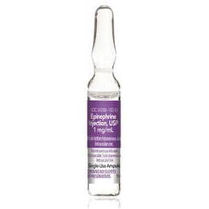 Epinephrine Injection 1mg/mL 1:1000 Ampule 1mL 10/Bx